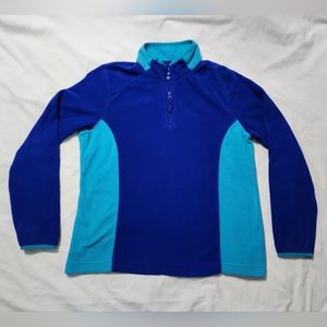 Blue half-zip pullover